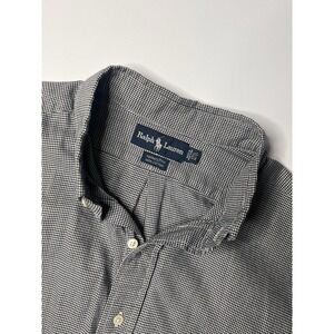 Ralph Lauren Yarmouth Gray Oxford Shirt 17.5 36/37 Button Down Cotton Preppy
